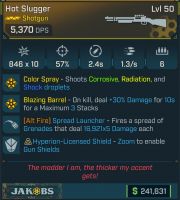 ⭐[MODDED] L50 HOT SLUGGER (+COLOR SPRAY) - 5.370 DPS - SPREAD LAUNCHER 16.921x5 DMG - HYP SHIELD⭐ - image