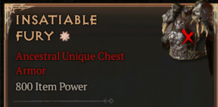 800 IP 1GA Insatiable Fury - random stats - Season 10 - image