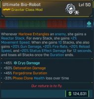 ⭐[MODDED] L50 GRAVITAR (HARLOWE) CLASS MOD - MAX ALL HARLOWE SKILLS - 12  PERKS - TONS OF STATS⭐ - image