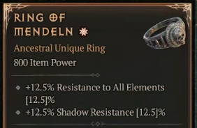 Ring of Mendeln 800 IP 1GA - Season 7 random stats - image