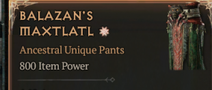 800 IP 1GA Balazan’s Maxtlatl - random stats Season 9 - image