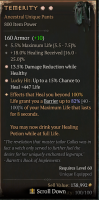 2GA Temerity (82/100) ✷13.5% Damage Reduction ✷447 Lucky Hit Life - image