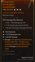 (S10) 3GA Legendary Polearm - Dexterity - Maximum Life - Damage - image