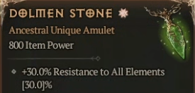 800 IP 1GA Dolmen Stone - random stats - Season 9 - image