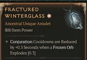800 IP 1GA Fractured Winterglass - random stats - Season 9 - image
