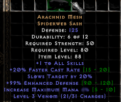 Arachnid Mesh 20% fast cast rate PD2 softcore - image