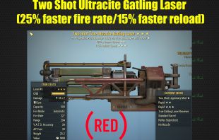 Two Shot Ultracite Gatling Laser (25% faster fire rate/15% faster reload) - image