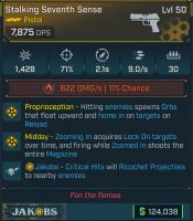 ⭐[MODDED] L50 SEVENTH SENSE (+PH. FLAME) - 7.875 DPS - 30 MAG SIZE - 71% ACC - 2.1s REL - 9.0/s FR!⭐ - image