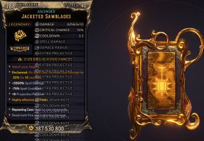 ⭐[MODDED] L40 SAWBLADES - 42.563x10 DMG (+3129/S FIRE DMG) - 3300% SPELL DMG - 3.3S COOLDOWN⭐ - image