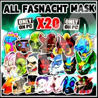 x20 FASNACHT GLOWING AND RARE MASKS ( FASNACHT GLOWING MASK ) - image
