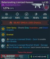 ⭐[MODDED] L50 KAOSON - 1.27MIL DPS! - 100% ACC - NO RELOAD - 18.9/s F.RATE - 905 MAG SIZE - INSANE!! - image