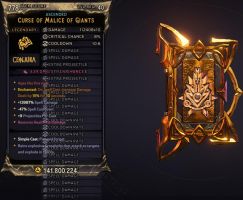 ⭐[MODDED] L40 CURSE OF MALICE - 112.408x10 DMG (+DARK DMG) - 13.987% SPELL DMG - 10 PROJECTILES⭐ - image