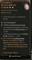 2GA Esadora's Overflowing Cameo (1359/1510) ✷22.5% Intelligence ✷750% Crackling Energy Damage - image