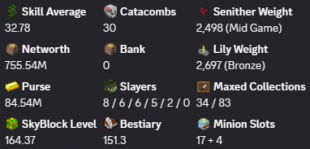 ✳️❗️ Solo-Coop | 164 SB lvl | 32 AVG | Cata 30 | 740m NW | Full accept | Hypixel Skyblock ❗️✳️ - image