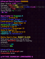 Mythic Withered Giant's Sword w/ Soul Eater V + 5 Wither Stars (Many Enchants) - image