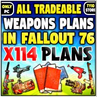 [ Fallout 76 ]X114 WEAPON PLANS BUNDLE for fallout 76 pc - image