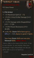 TEMPEST ROAR UNIQUE DRUID HELM LVL 64 REQ 925 ILVL - image
