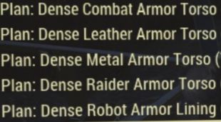 Plan: Dense Armor Torso [Combat, Leather, Metal, Raider, Robot] Plan Pack set Bundle - image