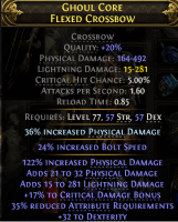 800 DPS FLEXED CROSSBOW LIGHTNING DMG 17% CRIT DMG BONUS 32 DEX -35% REQ MERCENARY RANGER HUNTRESS - image