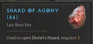 [S9] Summoning Materials for Duriel: 1x Shard of Agony - image