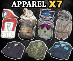 Asylum Worker Unifiorm, Jumpsuit, Mr. Fuzzy, Responder Fireman, Tattered Field Jaket [Outfit Pack] - image