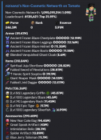 1.1B NW / 250M PURSE / 20 CATA / 30 SA / 124 LVL SB / 3 HOTM / GOOD SLAYERS / MAIL - image