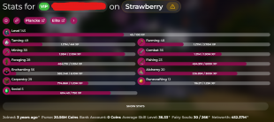 ⭐Vip Rank | 450M Networth | 145 SB Lvl | 20M Purse | Cata 28 | Hotm 7 | Slayers 7/5/5/3❗Owns Gta V - image