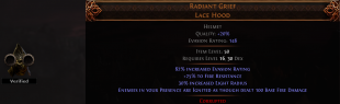 RISE OF THE ABYS 2 SOCKETED RADIANT GRIEF UNIQUE HELM WITH PERFECT 25% FIRE RESISTANCE AMAZON HELM - image