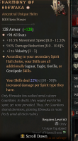 1GA Harmony of Ebewaka (22/30) *98 All Stats* 2 velocity 10.5% move speed 9% damage red - image