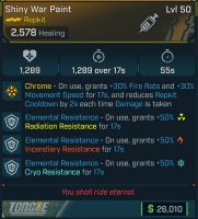 ⭐[MODDED] L50 WAR PAINT - ON USE +50% ALL RES 17s - ON USE ALL ELE IMMUNE 3s - ON USE SHOCK SPLAT⭐ - image