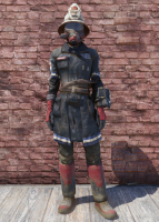 Responder Fireman Uniform + Responder Fireman Helmet [Outfit Set] - image