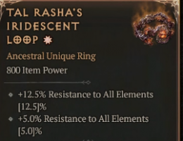 800 IP 1GA - Tal Rasha's Iridescent Loop (Season 7) random stats - image