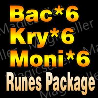 (S9)6x Bac, 6x Kry, 6x Moni (Shroud of False Death Runes Package) - image