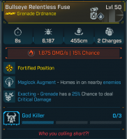 Bullseye Relentless Fuse (Incendiary) | Grenade - image