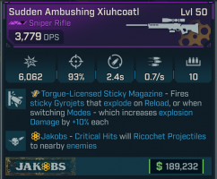 Sudden Ambushing Xiuhcoalt | Weapon - image