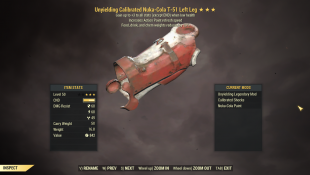 [Legendary Power Armor] Unyielding T-51 b Power Armor Set (Food Drink Chem Weight Reduction, 5/5 FUL - image
