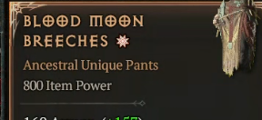 800 IP 1GA Blood Moon Breeches - random stats - Season 9 - image