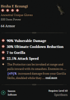 SEASON 10 4 GA HESHA E KESUNGI SPIRITBORN GLOVES STINGER TOUCH OF DEATH  SPIRITBORN GLOVES 4GA HESHA - image
