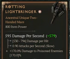 800 IP 1GA Rotting Lightbringer - random stats (Season 9) - image