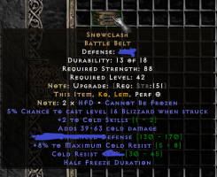 Snowclash Belt +2cold skills - PD2 Season 9 - image