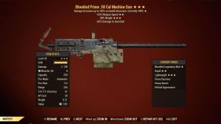 Bloodied 50 Cal Machine Gun (+25% Weapon Speed, -90% Weight) - image