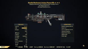 [PC] Bloodied Enclave Plasma Rifle (+25% Weapon Speed / 25% less VATS AP cost) - image