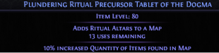 PERFECT 10% QUANTITY OF ITEMS FOUND IN YOUR MAPS TABLETS (BREACH-RITUAL-EXPEDITION-PRECURSOR TABLETS - image