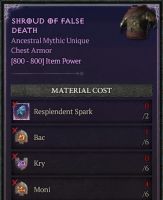 Runes Pack x6 Bac x6 Kry x6 Moni for craft Mythic Unique [Shroud of False Death Shroud False Death] - image