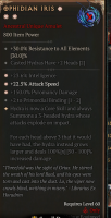 3GA Ophidian Iris (Max Aspect) ✷22.5% Attack Speed ✷23.6% Intelligence ✷150% Pyromancy Damage - image