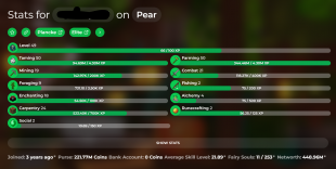 Minecraft account / Skill average 22 ( Farming 50 / combat 21 ) / NW 450M / Hypixel lvl 49 / Cata 18 - image