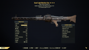 [PC] Quad Explosive Light Machine Gun (15% faster reload) - image