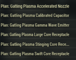 x6 NEW Gatling Plasma plans: Large Core/Stinging Core/Swift Core/Accelerated Nozzle/Gamma Wave etc - image