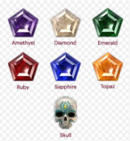 10 * Various Grand Gems or Mixed Gems Grand Ruby Emerald Skull Amethyst Diamond Topaz Sapphire - image