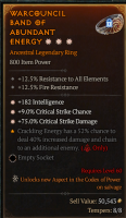 S9-- 3GA Ring+Intelligence/Critical Strike Chance/Critical Strike Damage - image
